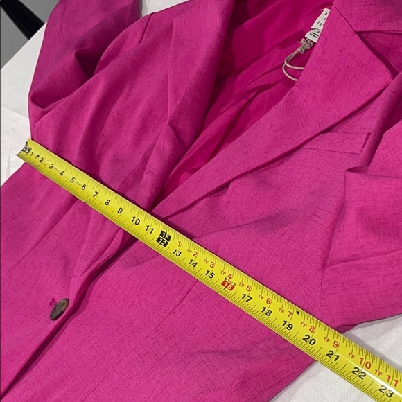 A New Day Women's Hot Pink Blazer jacket size small oversized fit two button NEW - Picture 10 of 14